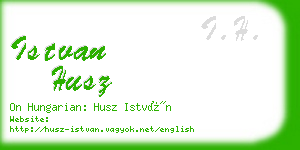 istvan husz business card